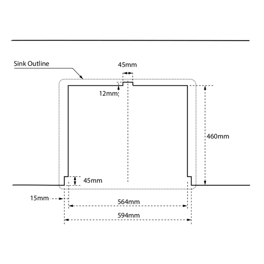 KKS Rangemaster Apron Front Belfast Sink CHA622WH