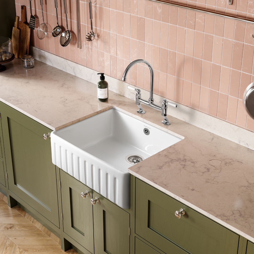 Rangemaster Harmony Fluted Belfast Sink Ceramic