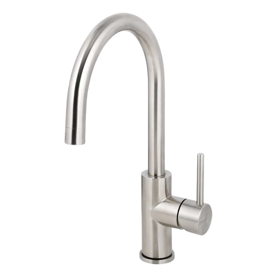 Caressi Single Handle Mixer Tap Steel Swan Neck CABL002I