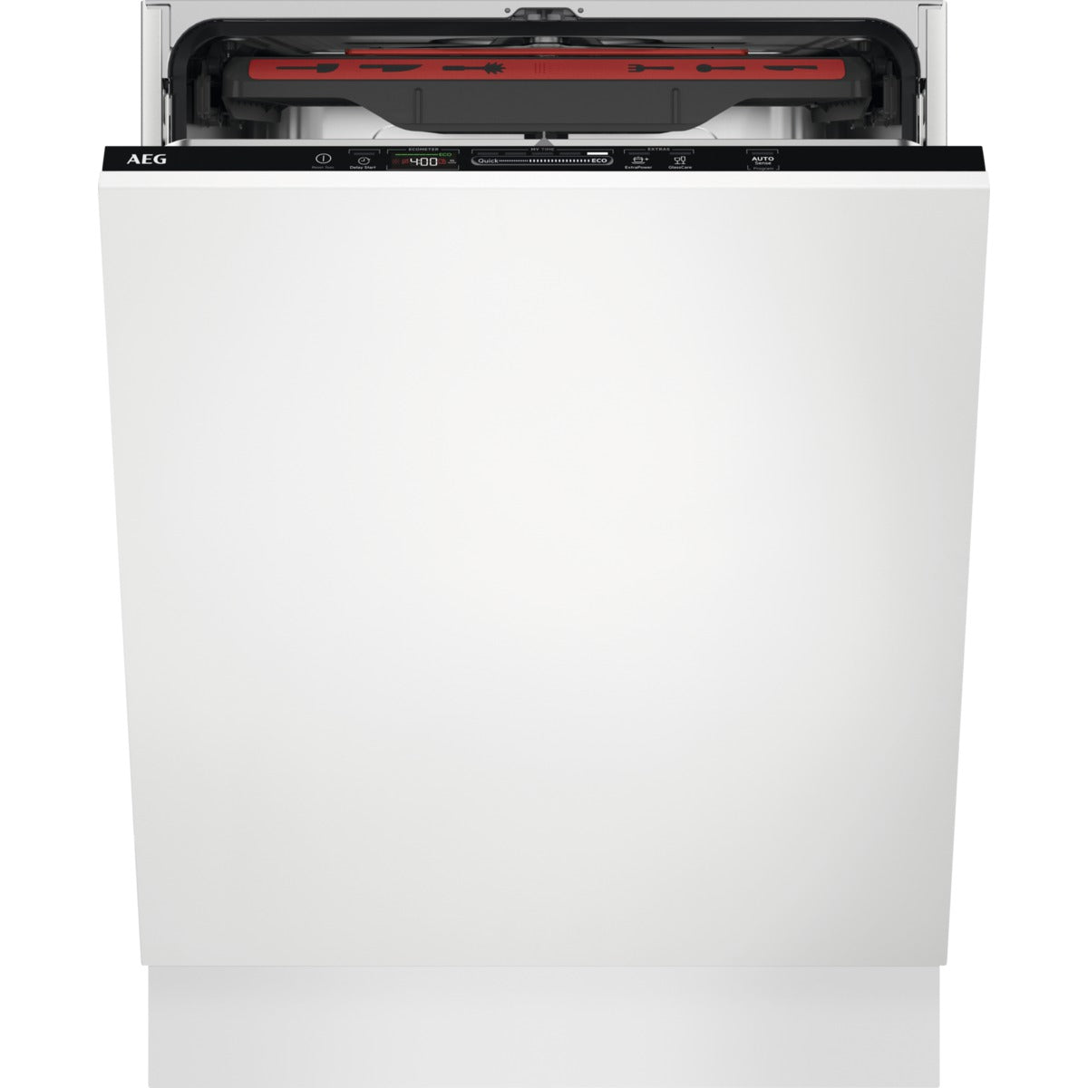 AEG dishwasher with AEG branding on a white background