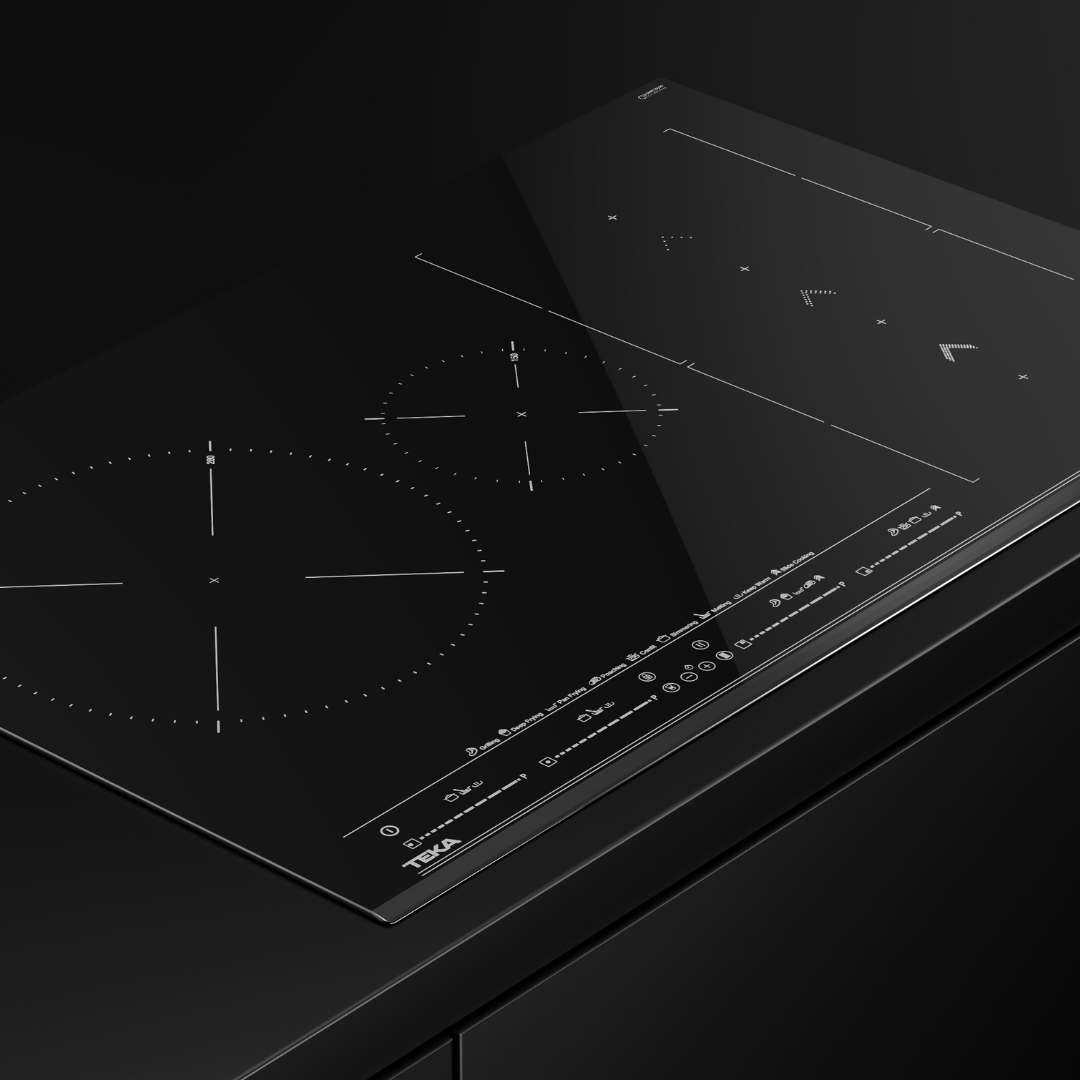 Black TEKA induction Hob on a dark background