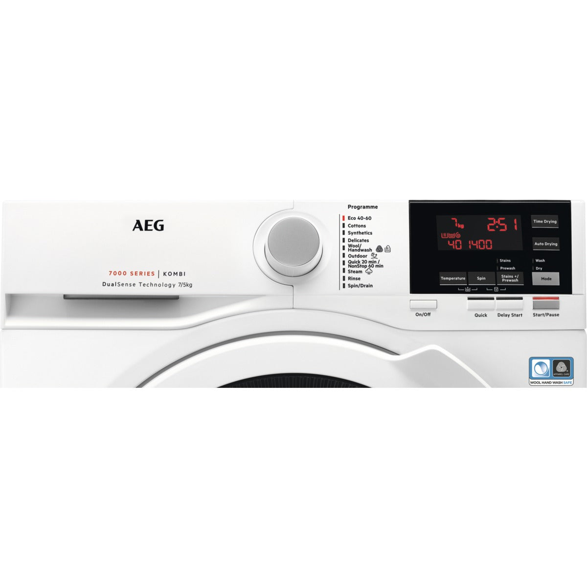 AEG 7000 Series DualSense 7kg/5kg Washer Dryer L7WBG751R