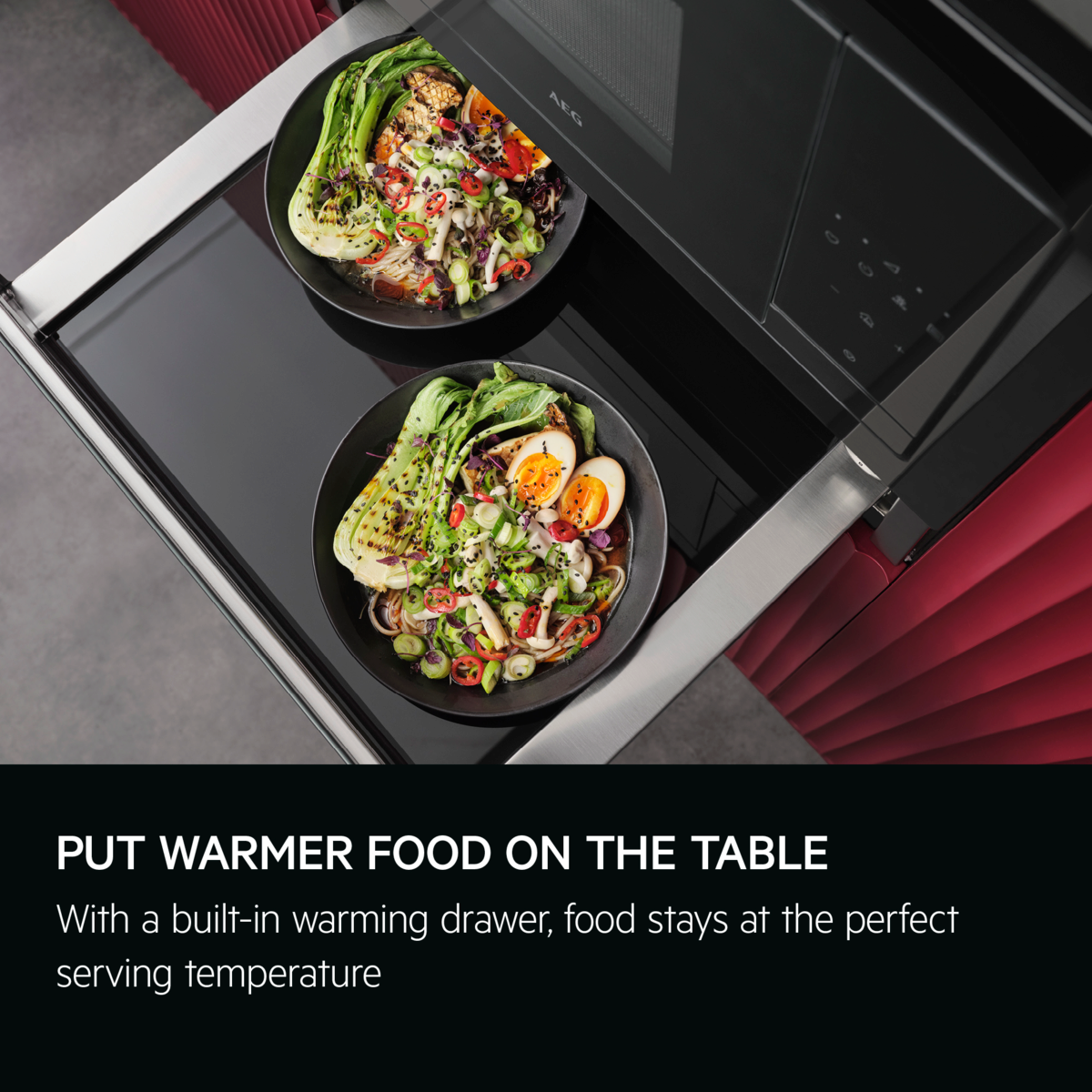 AEG Black Warming Drawer OD8K11B
