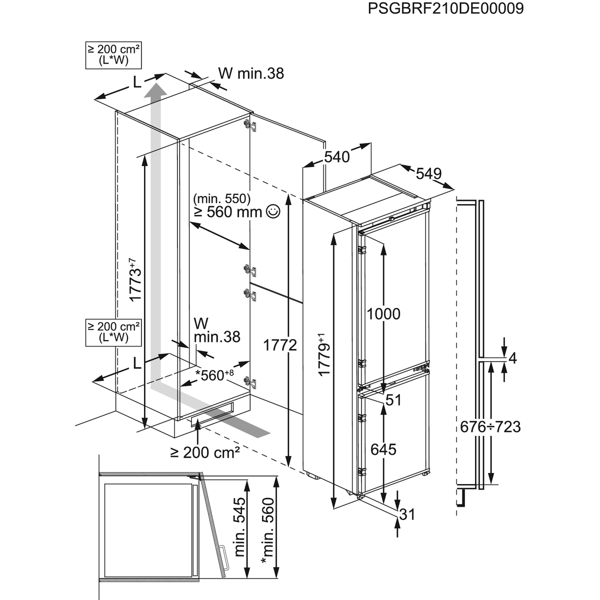 AEG 5000 Series Fully Integrated 60cm AirDry Dishwasher FSB53647Z