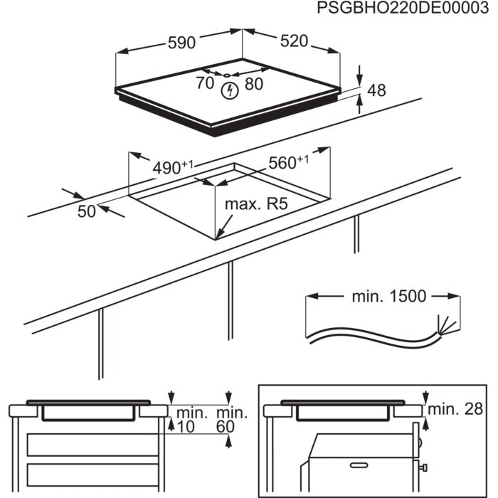 Electrolux 300 Series Induction Hob 60cm LIB60420C