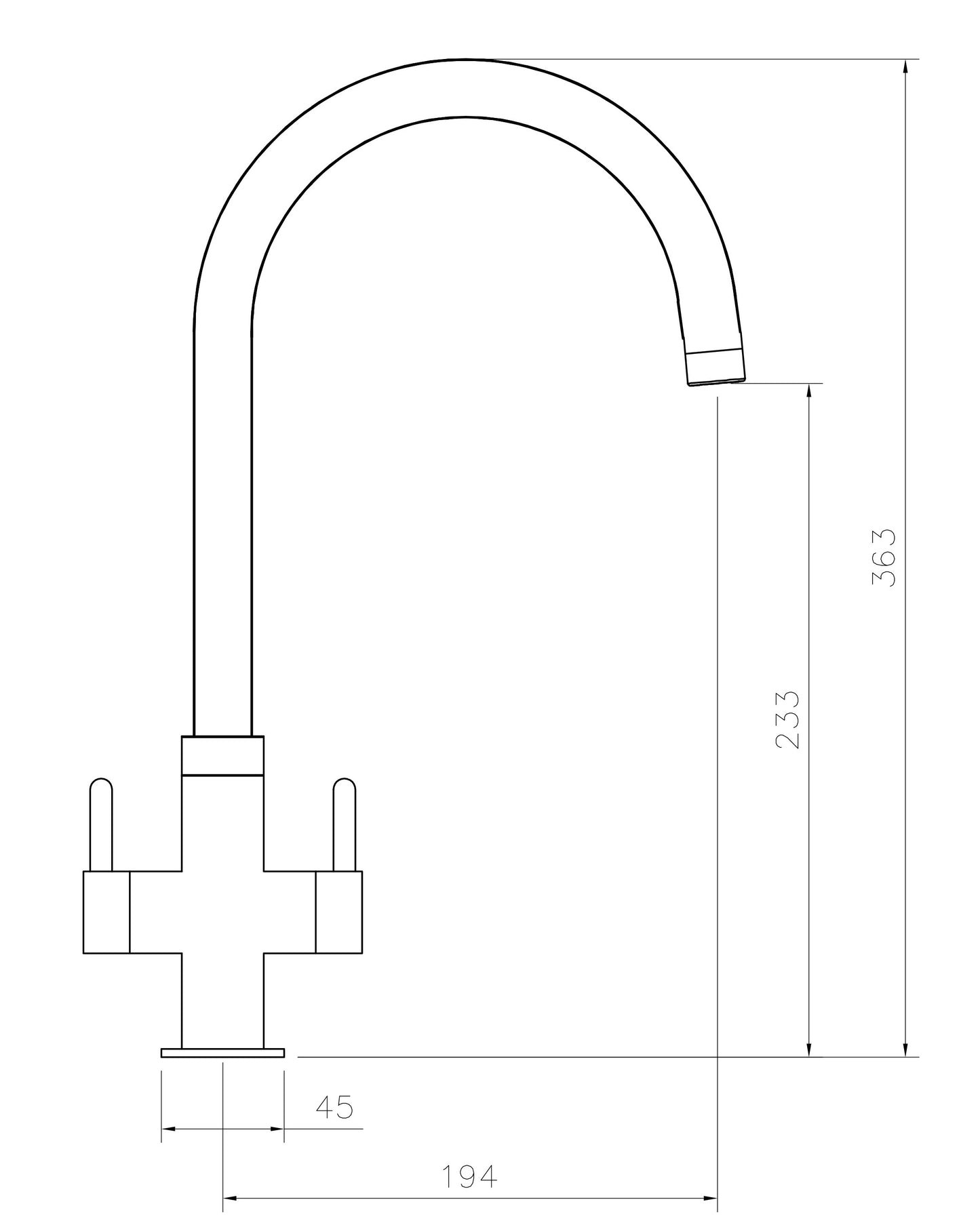 Rangemaster Monorise Dual Lever Tap Brushed TMR1BF