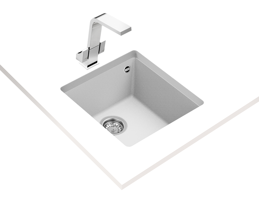 TEKA Square 40.40 Tegranite Sink Artic White