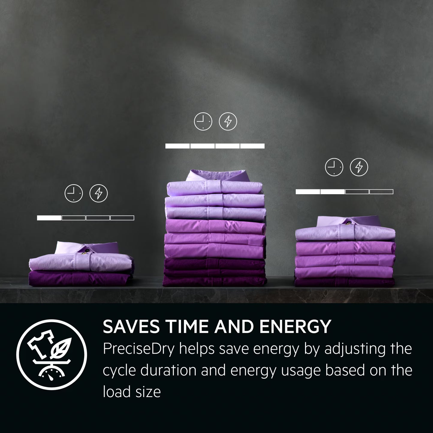 AEG Precise Dry visual with Purple shirts