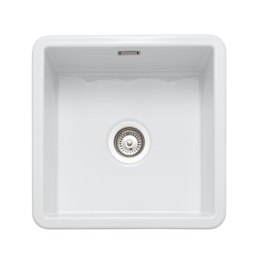 KKS Rangemaster Fire Clay Ceramic Sink CRUB4040WH