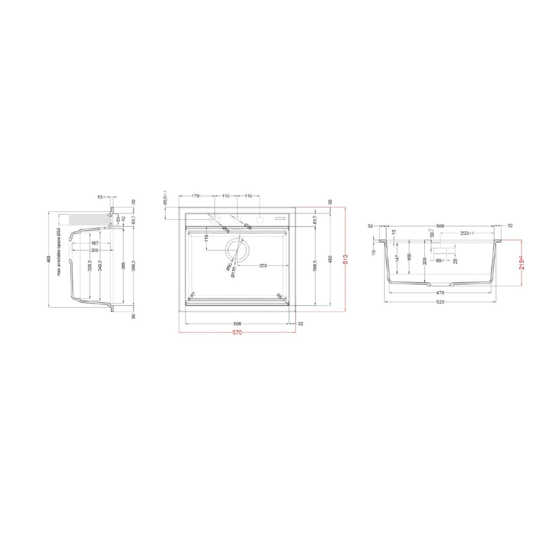 KKS Rangemaster Prato Granite Sink PRA570AW