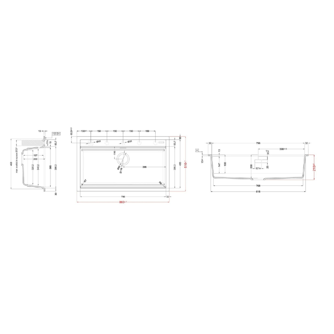 KKS Rangemaster Prato Granite Sink PRA790AW