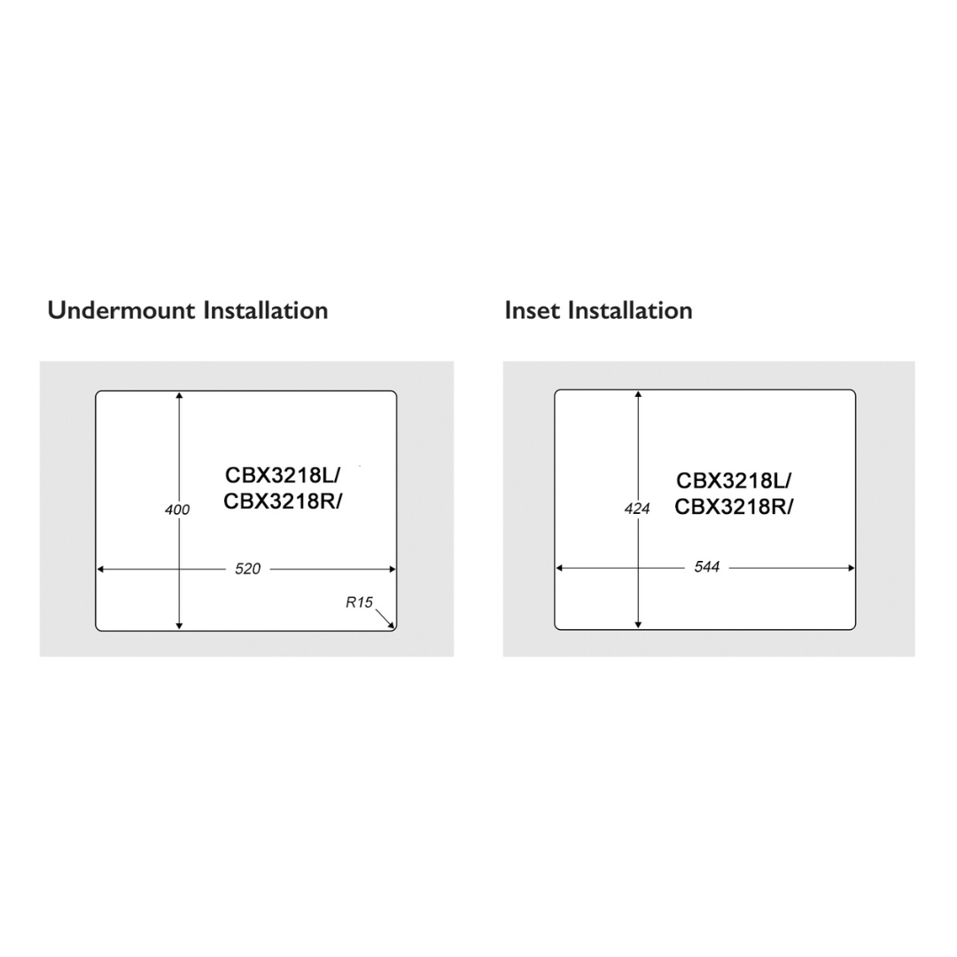 KKS Rangemaster Cubix Stainless Steel Sink CBX3218R