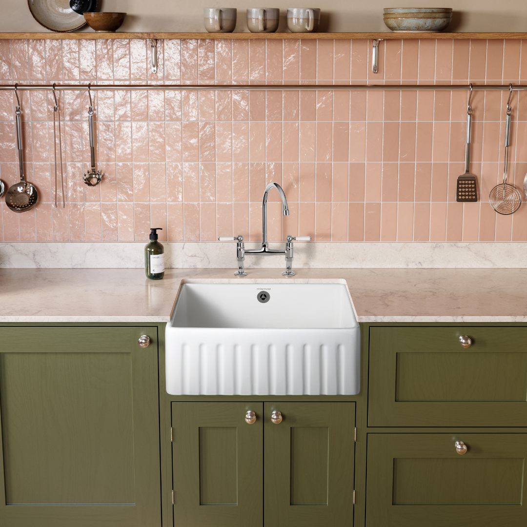 Rangemaster Harmony Fluted Belfast Sink Ceramic
