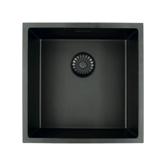 Caressi Power Plug 400 x 400mm Undermounted Black CAGRPP40BK-TU
