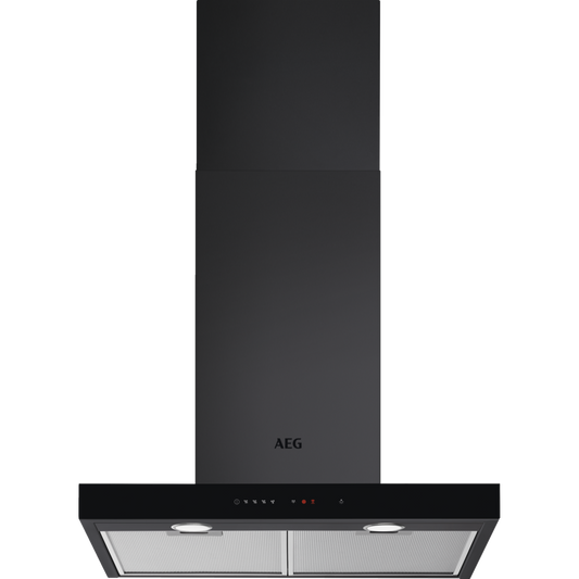 AEG 8000 Series Matt Black Breeze Box Chimney Hood 60cm DBE5681HR