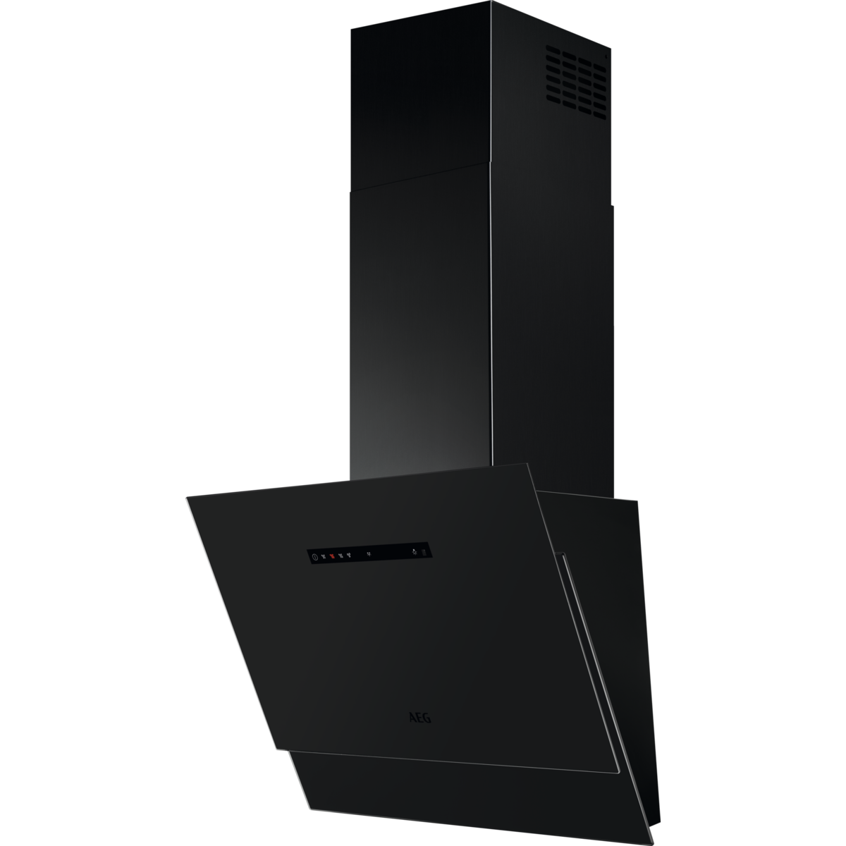 AEG 9000 Series Matt Black Glass SilenceTech Cooker Hood 60 cm DVE5671HR