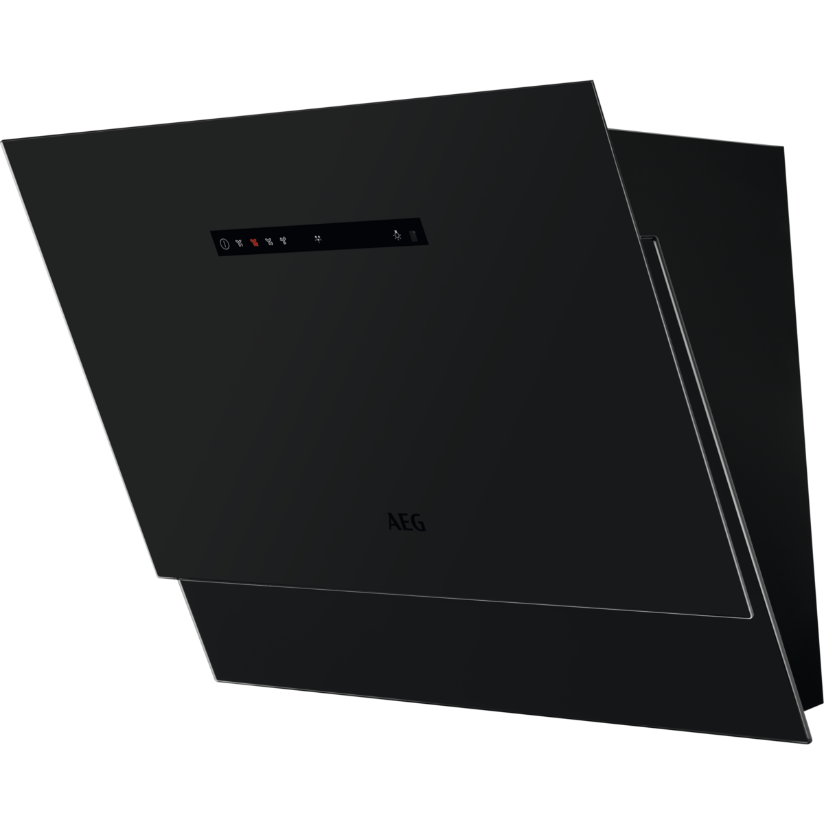 AEG 9000 Series Matt Black Glass SilenceTech Cooker Hood 60 cm DVE5671HR