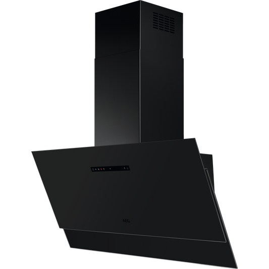 AEG 9000 Series Matt Black Glass SilenceTech Cooker Hood 90 cm DVE5971HR