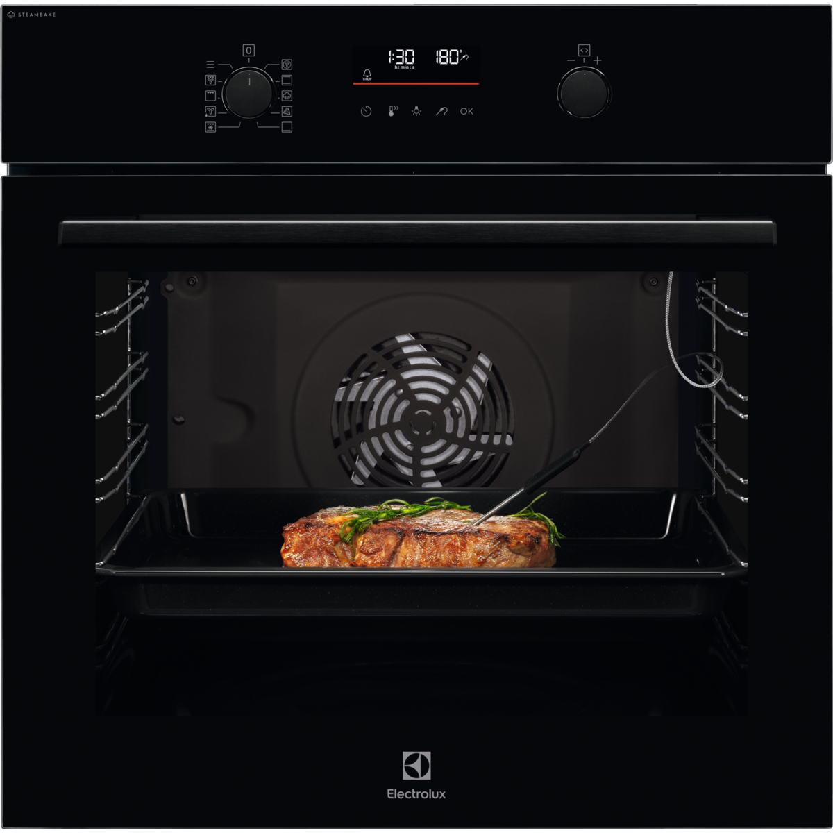 Electrolux 500 Series SurroundCook® Oven with SteamBake Black EOD6C46K2