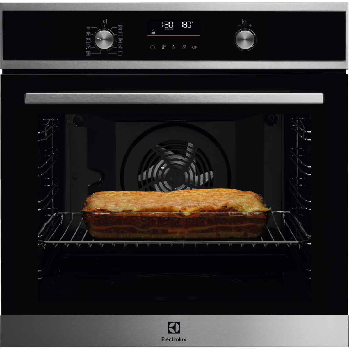 Electrolux 500 Series SurroundCook® Multifunction Oven with a loaf of bread baking inside