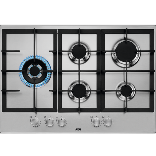 AEG 6000 Series Slim line Gas Hob 75 cm HGB75520SM