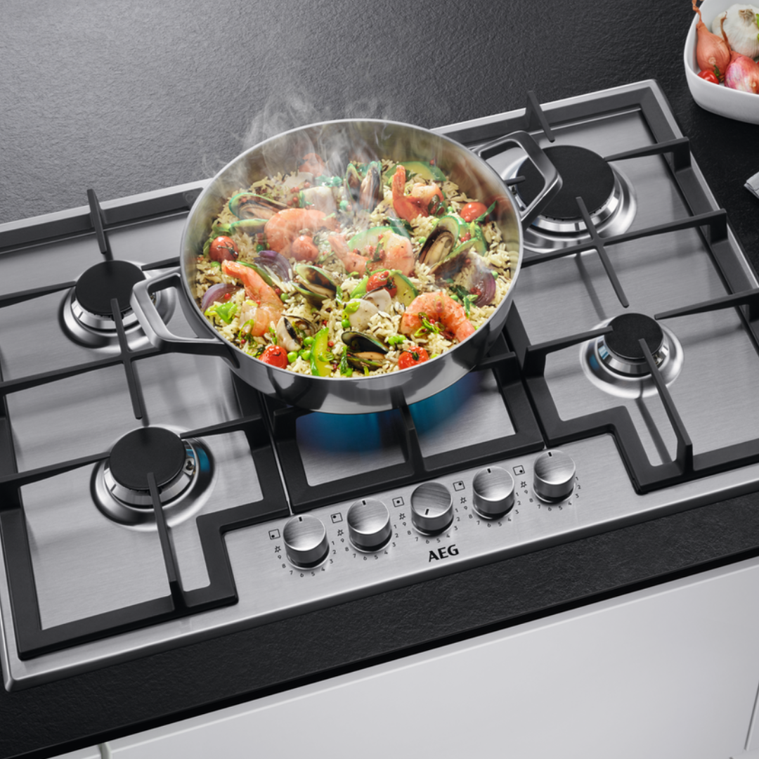 AEG 6000 Series Slim line Gas Hob 75 cm HGB75520SM