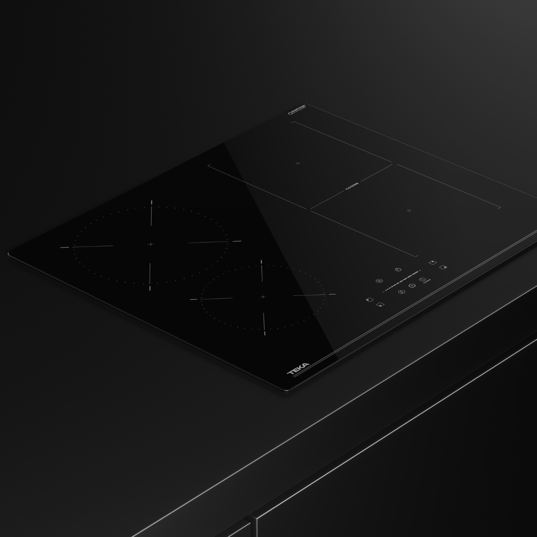 Black TEKA induction Hob on a dark background