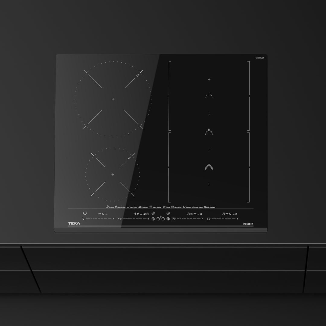 Black TEKA induction Hob on a dark background