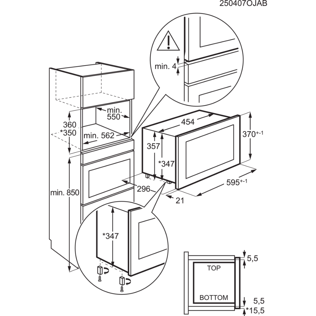 Electrolux 800 Series TouchOpen Integrated Microwave Oven KMFE172TEX