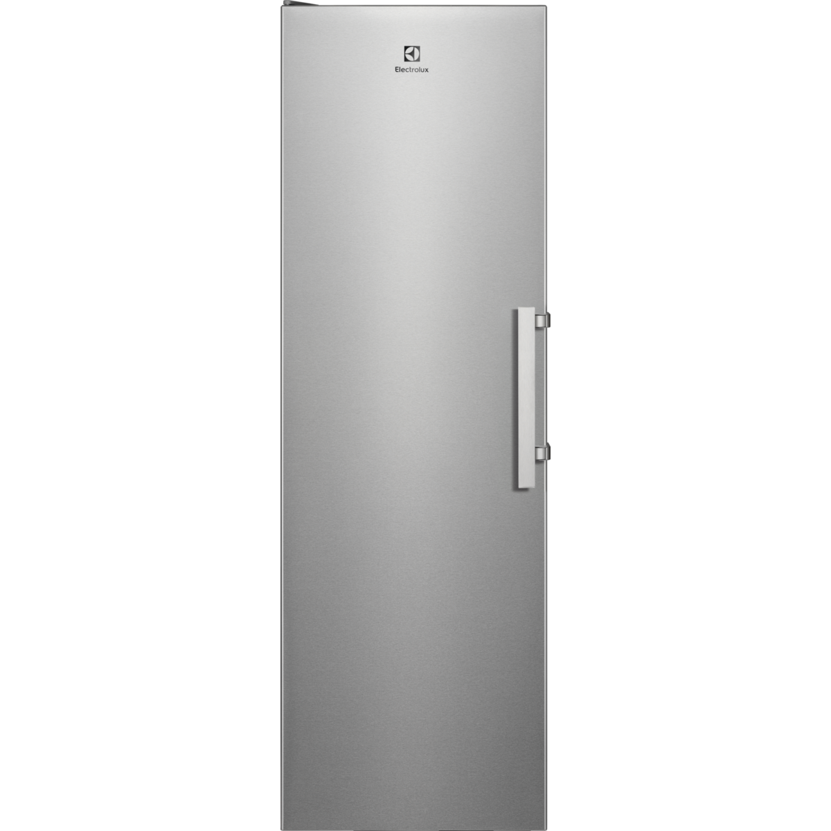 Stainless steel Electrolux Freezer on a white background