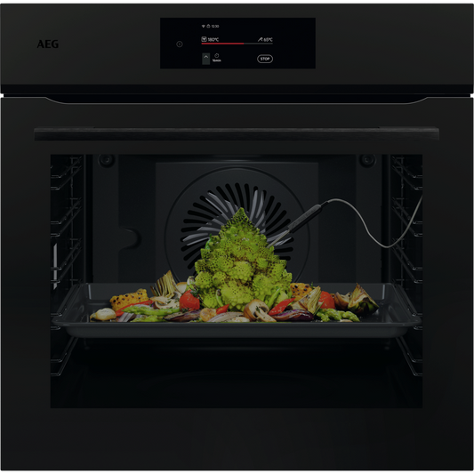 AEG 7000 Series Matt Black MealAssist Pyrolytic Self Clean Built-in Oven NBE7P731AT