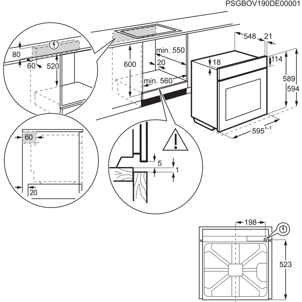 AEG 7000 Series Black MealAssist with SteamCrisp® Pyrolytic Self Clean Built-in Oven NBR7P731SB