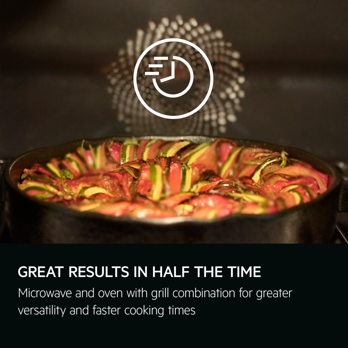 AEG 9000 Series Matt Black ProAssist Combination Microwave and Built-in Oven NKK9N821T