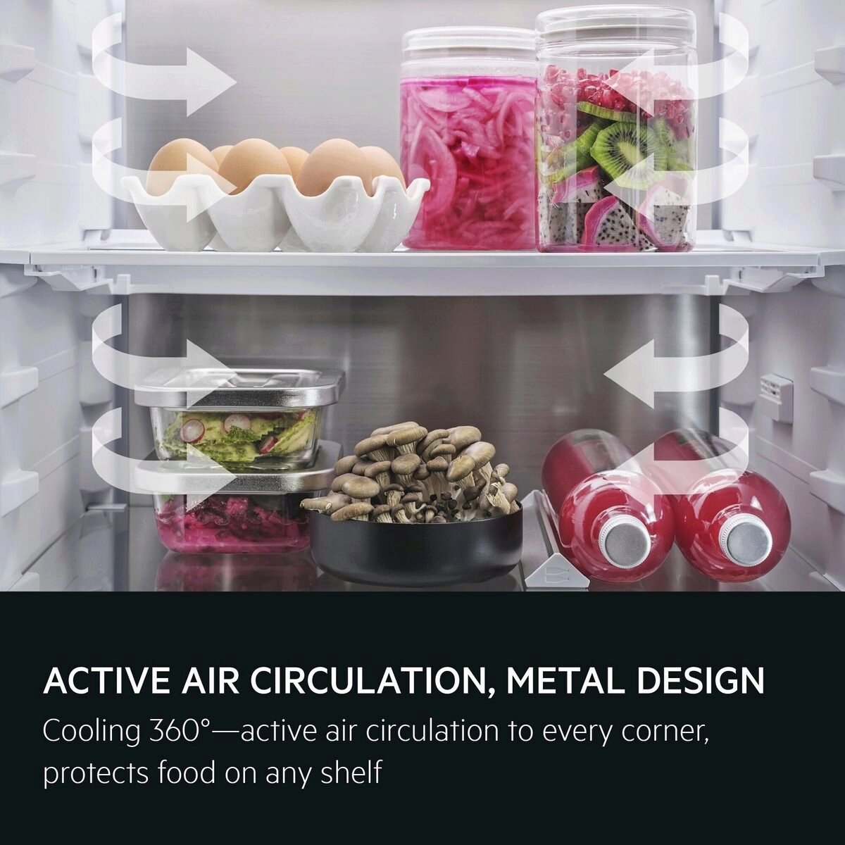 AEG 8000 Series Integrated Cooling 360° Fridge Freezer 188.4 cm NSC8M191DS