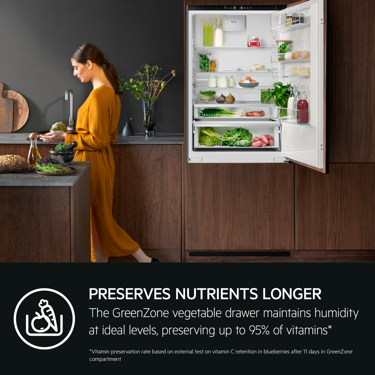 AEG 8000 Series Integrated Cooling 360° Fridge Freezer 188.4 cm NSC8M191DS