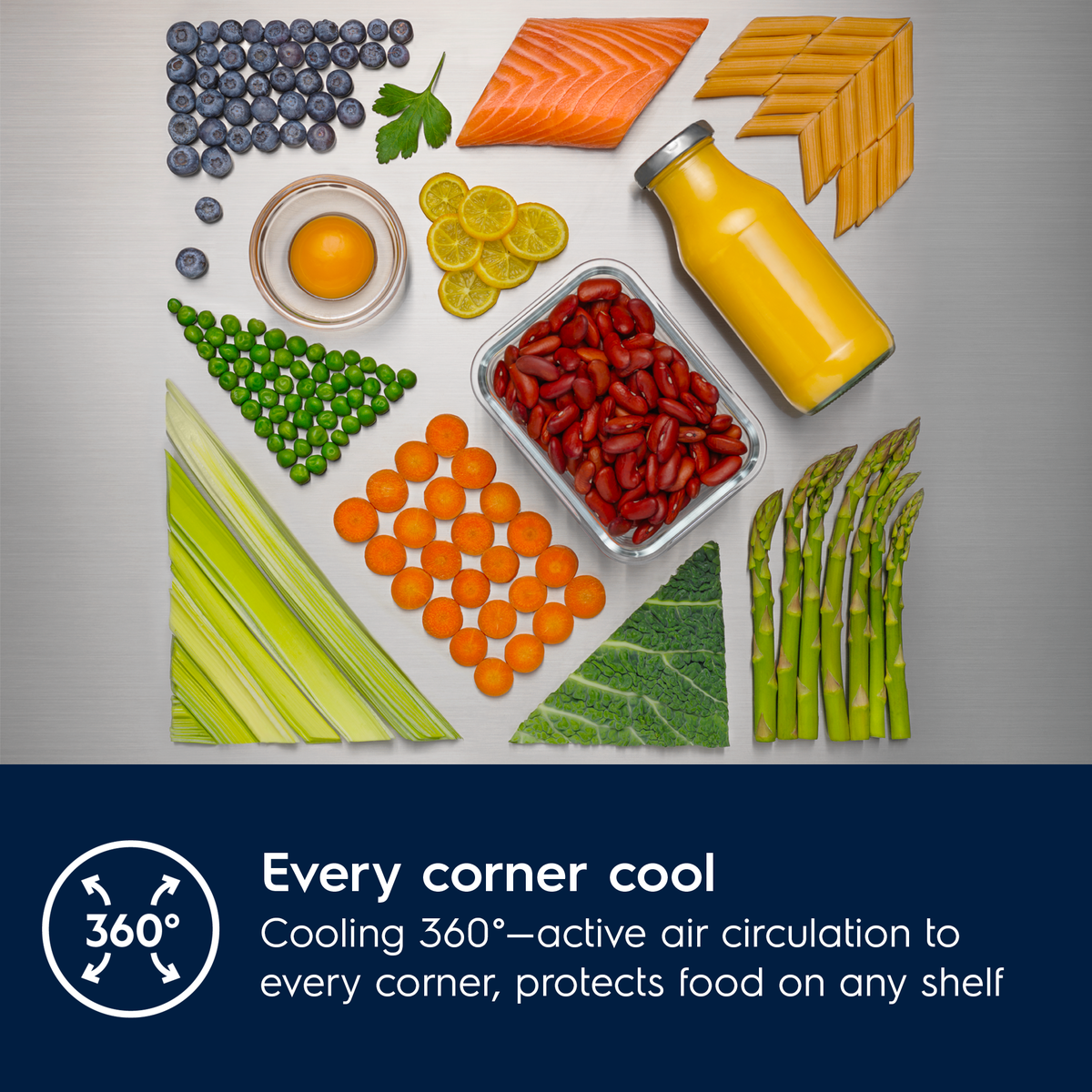 AEG 8000 Series Integrated Cooling 360° Fridge Freezer 188.4 cm NSC8M191DS