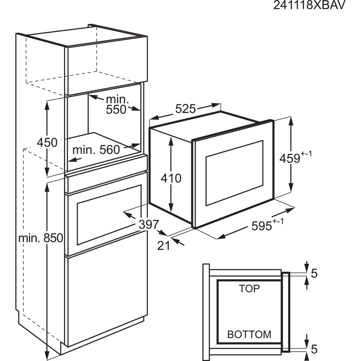 AEG 6000 Series SteamSet Integrated Microwave OB6SM261UB