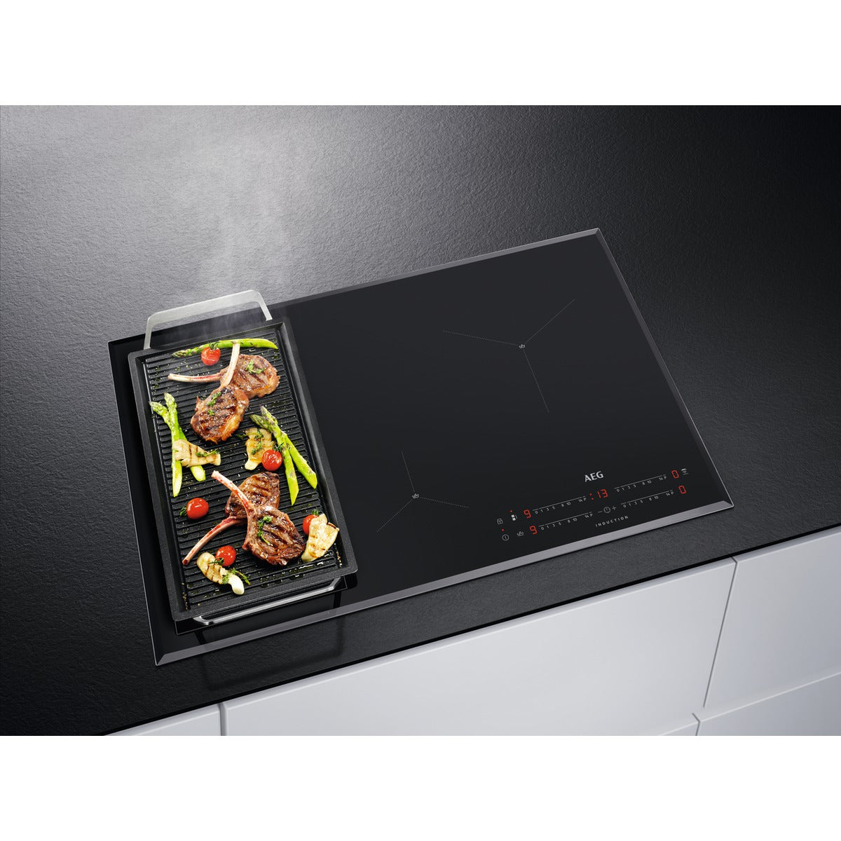 AEG Induction Hob with a plancha grill 