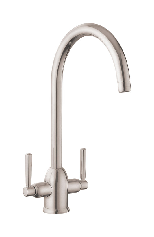 Rangemaster Parma Dual Lever Tap Brushed Finish TPM1BF