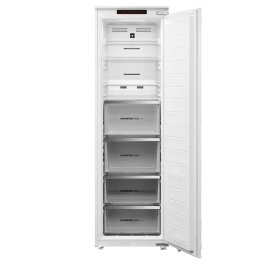 White TEKA Freezer with open door on a white background