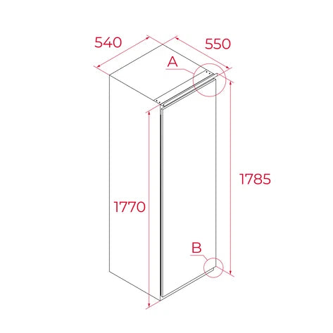 Technical drawing of a rectangular object with dimensions labeled