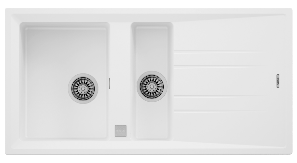 TEKA Stone 60 Tegranite 1.5 Bowl 1 Drainer White