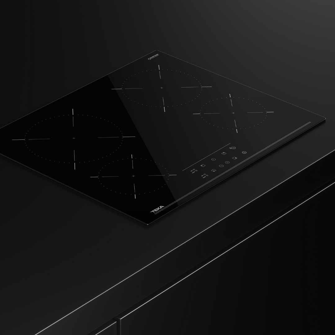 Black TEKA Ceramic Hob on a dark background