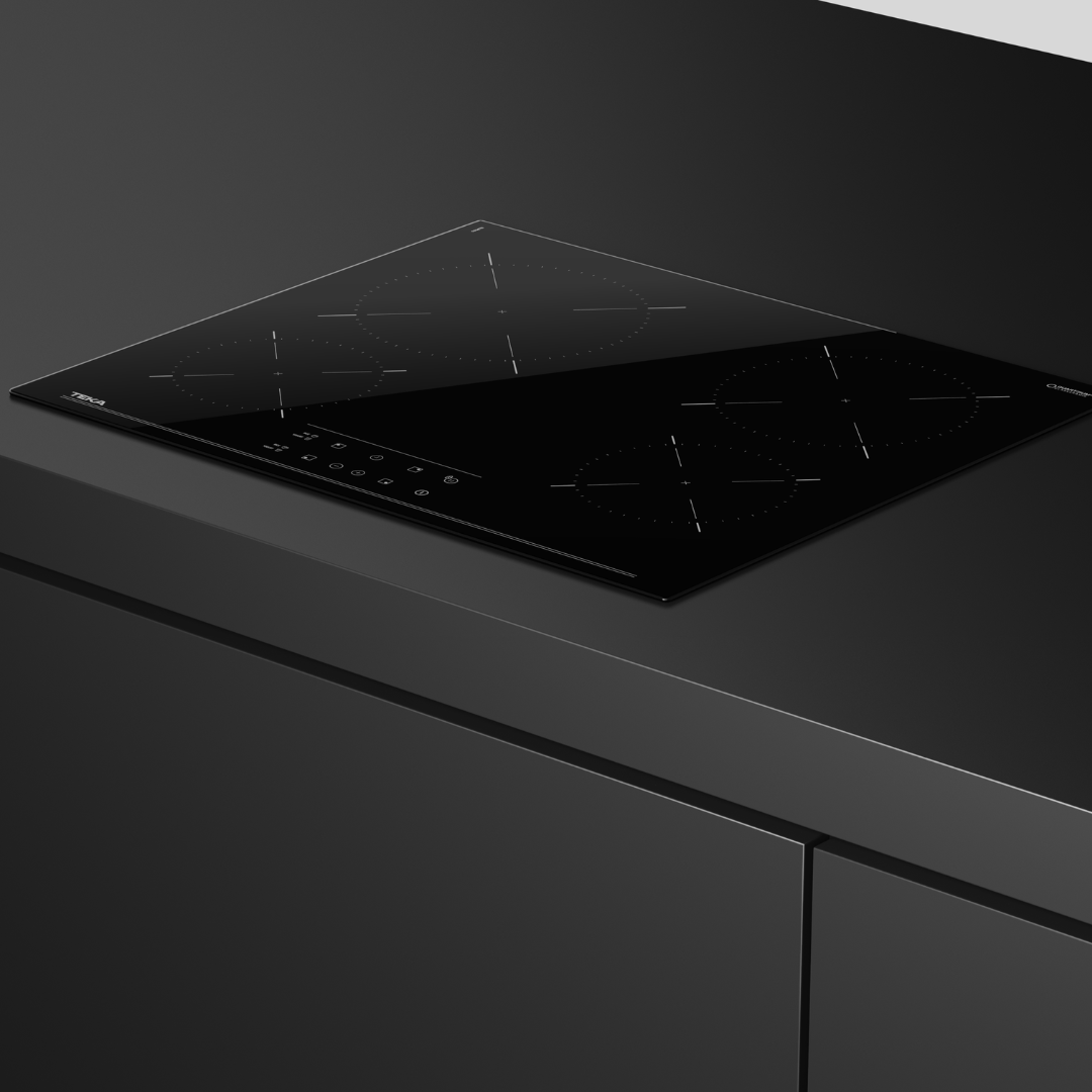 BlackTEKA Ceramic Hob on a kitchen counter with a dark background