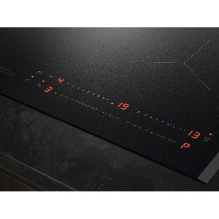 Black AEG SaphirMatt induction Hob with digital display and control panel