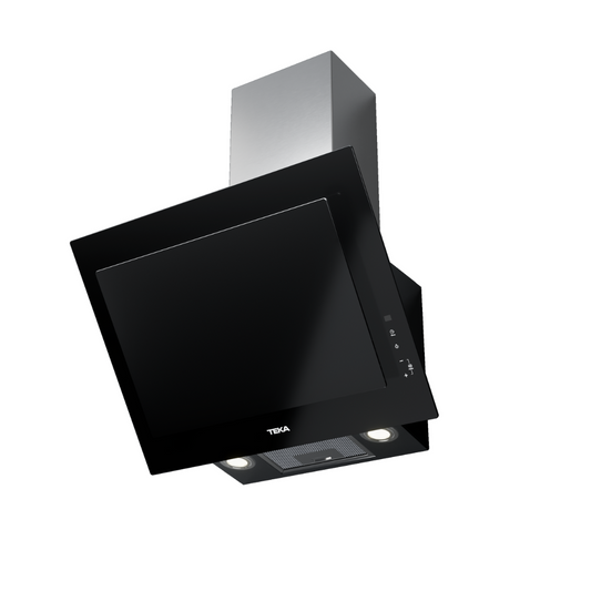 Teka DVT Pro 68660 TBS BK Angled Chimney Hood Black & Silver